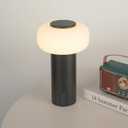 WEILAILUX Shower Lamp Waterproof, Outdoor Cordless Table Lamp Rechargeable, Portable Battery Operated Light, Touch Dimmable Night Light for Bedroom/ Patio/ Dinning/ Camping (Black)