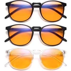 IBOANN Iconic Blue Light Glasses for Woman - Computer Glasses up to 99% Blue Light Blocking - Anti Eyestrain & UV Glare (A11 negro mate, negro y transparente)