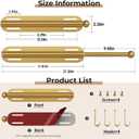 12" Valet Rod for Closet Pull Out (1 Pack, Gold)