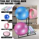 Exercise Ball Holder,Stability Ball Rack, Exercise Ball and Balance Ball Storage Racks Suitable for Yoga Ball Stability Ball Yoga Mats Home and Commercial Gym
