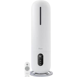 Crane 2 Gallon Top Fill Ultrasonic Cool Mist Tower Humidifier for Home, Whisper Quiet, Filter Free, Dishwasher Safe, Auto Shutoff, White
