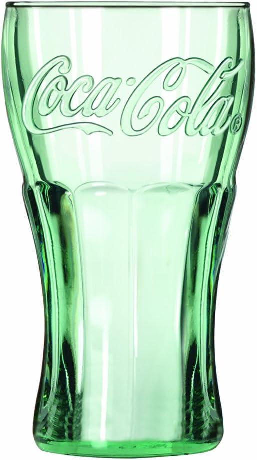 Libbey Coca-Cola 16-3/4-Ounce Glass Tumblers, Georgia Green, Set of 12