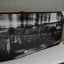 LevvArts New York City Wall Art Black and White Brooklyn Bridge, 40"L x 20"W