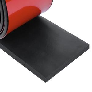 Adhesive Rubber Strips Neoprene Rubber Sheets, Rolls & Strips with Adhesive Backing Rubber Pads Self Stick Seal Rubber Gasket Adhesive Back for Matting Padding - 2" Wide x 1/5" Thick x 10' Long