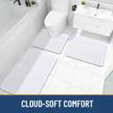 Arotive Bathroom Rugs 34" x 21", Ultra Soft Absorbent Chenille Bath Rugs, Non-Slip Rubber Backing, Machine Washable Bath Mats for Bathroom Floor, Tub and Shower, Home Decor Accessories, White