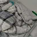 PetAmi Waterproof Dog Blanket for Medium Large Pet, 60x40, Plaid Light Grey