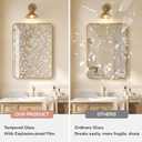 20X30 Inch Bathroom Mirror, Rectangle Aluminum Frame Mirror Anti-Rust, Wall Mounted Vanity Mirrors for Hangs Horizontally or Vertically, Mirror for Bedroom, Living Room and Entryway, Gold