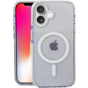 for iPhone 16 Case,MagSafe Compatible,Matte Soft Slim Shockproof Cover,Anti-Fingerprint,Anti-Yellowing,Anti-Scratch Back,Magnetic Phone Case for Women,Girl,Cute,Girly,Clear