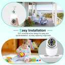 52HZ 2K Light Bulb Security Camera, 2.4GHZ WiFi Lightbulb Security Cameras Wireless Outdoor Indoor, Two-Way Talk, Human Detection, Color Night Vision, Light Socket Security Camera Work with Alexa