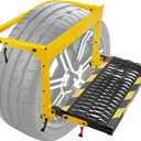 Tire Step for Truck Upgraded, SUV and RV Adjustable Folding Heavy Duty Wheel Step, Non-Slip Steel Surface, Max 350 Pounds