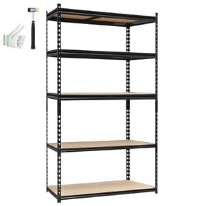 EliteEdge Heavy Duty Garage Shelving Units,5Tier Adjustable Storage Shelves,36x24x72in,Loads 3000 LBSS,Adjustable Garage Storage Shelving, Metal Storage Utility Racks Shelf Unit