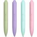 Ballpoint Pens, Mini Cute Macaron Retractable Ballpoint Pen Set - 6 Pack | Black Ink Medium Point, Fast Drying, Portable, Comfortable Writing | Office Bible Journaling Pens (Solid Macaron)
