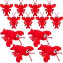 12Pack Lobster Toy Cute Plush Lobster Stuffed Animal Crab Doll for Kids, Soft Mini Plush Stuffed Lobsters Crab Hanging Ornaments for Key Purse Bag Backpack DIY Birthday Favors, 5.5x5.5 inches