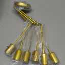 YXTH Semi Flush Mount Ceiling Light Fixture, 6 Lights Modern Sputnik Chandelier Ceiling Lamp with E26 Bulb Base, Light Fixtures Ceiling Mount for Bedroom Kitchen Living Room Hallway (Gold)