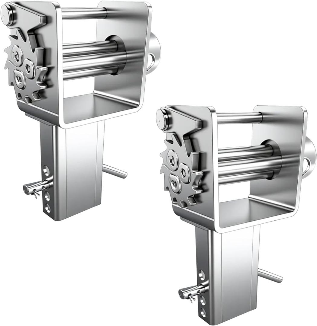 Trailer Stake Pocket Winch, Heavy Duty Stake Pocket Winch D Ring for Flatbed Trailer Trucks and Winches, 5400 LBS Load Limit, 16200 LBS Capacity for Trailer Winch - Stake Pocket Outward Offset, 2 Pack