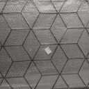 MyGift 4 Foot Geometric Cube Pattern Style Matte Black Metal Wire Garden Trellis, Wall Mounted Large Support Lattice Frame for Climbing Plants and Crawling Vines