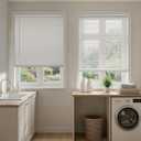 DEZ FURNISHINGS Premium Cordless 1" Room Darkening Vinyl Mini Blinds, 59" W x 64" H, White