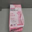 Disposable Nitrile Dishwashing Gloves, Extended 12 Inches Cuff, 6-mil, Cherry Blossom Cleaning Gloves, Latex-Free, Size M