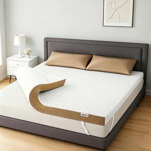 Bestier Ice Silk Cooling Gel Memory Foam Mattress Topper, 4 inch King Size
Firm Thick Bed Mattress Topper with High Density Dual Comfort Foam, Non Slip Bottom, Adjustable Straps for Bedroom Sofa RV
