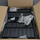 Stable 4 Tier Rolling Metal Storage Organizer, Heavy Duty Kitchen Rolling Cart, Metal Top Vegetable Storage Cart with Wheels for Kitchen Pantry Utility Use (Black)