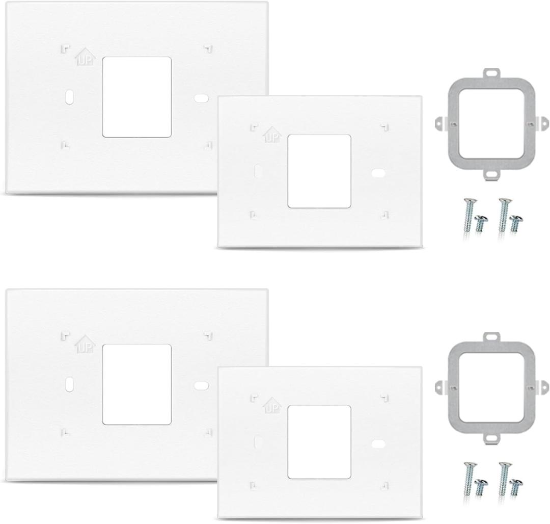 Thermostat Cover Plate Replacement for Honeywell Home Thermostat Wall Plate RTH9585WF RTH8560D TH9320wf5003, Smart Thermostat Wall Plate White Cover Assembly THP2400A1027W (2 Pack)