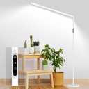 STERREN Grow Lights Stand for Indoor Plants, Full Spectrum Plant Floor Lamp for Indoor Growing, 25W LED Plant Light with 4/ 8/ 12H Timer, 47’’ Modern White Standing Grow Light for All Stages, 1972lm
