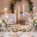 30 x Tioncy 30 Pcs Gold Candlestick Holders Bulk 5.7"/7.7"/9.7" Tall, Metal Taper Candle Holders Fit 0.75 Inch Thick Pillar Candle Candelabra Party Table Centerpieces for Wedding Mother's Day