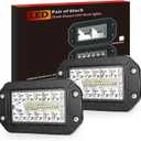 Flush Mount LED Light Pods, BUNKER INDUST 2Pcs 6 Inch Spot Flood Combo Beam 6000 LM Triple Row Driving Off Road Light Bar Waterproof Led Work Light for Golf Cart Trucks Tractor SUV 4x4 ATV UTV