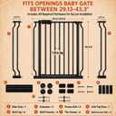 WAOWAO 40" Extra Tall 29.13-43.3" Extra Wide Baby Gate Pressure Mounted