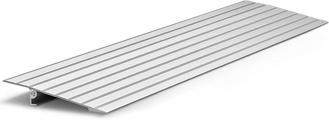 VEVOR Door Threshold Ramp 1 Rise Aluminum Alloy Threshold Ramp Rated 800 lbs Load Capacity, Handicap Ramps for Home Steps for Wheelchair, Scooters, Power Chairs, Walkers, Bicycle, Tricycle