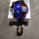 pearlstar Hot Air Balloon Solar Lantern with Flickering Flame Light Outdoor Solar Hanging Lights Waterproof for Garden Yard Farmhouse Patio Pathway Outside Independence Day Decoration,Glass, Star