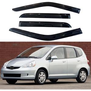 IG Window Visors for 2007-2008 Honda Fit, Out-Channel Rain Guards Vent Wind Deflectors 4PC, Car Accessories for 07-08 Honda Fit