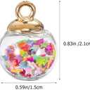 BESPORTBLE Star Sequin Glass Ball Charm: 40Pcs Colorful Glass Ball Pendants with Sparkling Sequin Filled Beads for DIY Jewelry Making - Perfect for Earrings, Necklace Pendants & Craft Projects