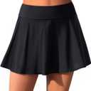 Aqua Eve Women Swim Skirt Tummy Control Swimsuit Skirt High Waisted Bathing Suit Bottom 24W