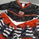 Spooktacular Creations Kids Halloween Cheerleader Costume, Zombie Cheerless Costume for Girls, Dead Cheer Outfit Toddlers (Large(10-12 yrs), Black)