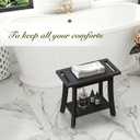 HDPS Waterproof Shower Bench for Inside Shower, Shower Stool, Black, Medium 19x10x18 Inch