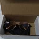 ZAMGIC Blue Light Blocking Glasses with Polarized Clip On Sunglasses Lenses for Men Women Magnetic Multi-use Metal Frame Brown
