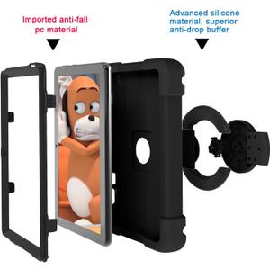 Compatible with Amazon Fire HD 8 2020/2022 Tablet CaseRugged Kids Case with Stand Lightweight Shockproof Kids Friendly Tablet Cover Black