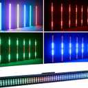 Stage Lights 200W LED DJ Light Bar RGBW 4in1 Strobe Light Bar,Wash Light Bar 96 Partition Pixels 576 LEDs DMX Control Sound Activated for Parties, Clubs, Weddings, Church Events