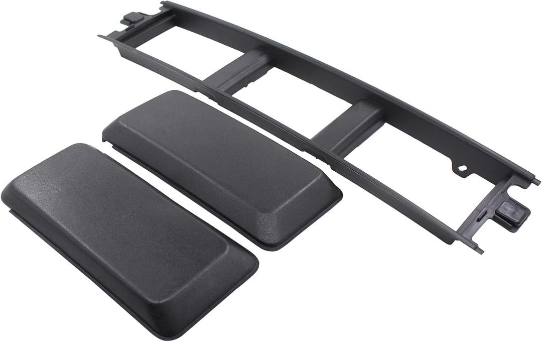 MOTOKU Black Front Bumper Cover Lower Grille Panel Trim | for Ford F-150 2018-2020, Bumper Cover End Kit