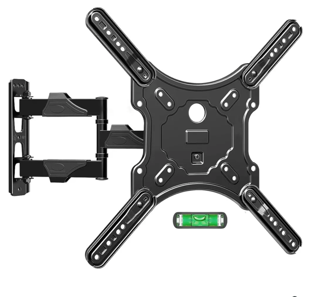 ELIVED TV Wall Mount for Most 26-60 Inch TVs, Swivel and Tilt Full Motion TV Mount with Single Stud Perfect Center Design, Wall Mount Bracket Max VESA 400x400mm, Corner Mount Holds up to 77 lbs.