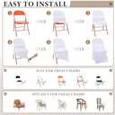 Newwiee Spandex Stretch Folding Chair Covers Bulk Fitted Universal Chair Protector Pack Removable Washable for Wedding Party Dining Banquet Event(White,100 Pcs)