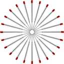 5 x HeTaoCat Red Ink Refill Pack of 5, Replaceable Ballpoint Pen Refills, Medium Point Metal Refil (Red)