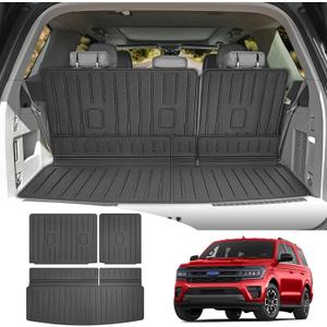 Trunk Mat & Backrest Mat for 2018-2025 Ford Expedition/Lincoln Navigator Cargo Mat(Not for Max or L Models), Rear Seat Back Cover Cargo Liner for 18-25 Expedition/Navigator Accessories
