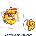 Bee Ornament, Bee Gifts, Christmas Ornaments 2025, Honeycomb Holiday Decoration, Cute Bumble Design for Tree, Unique Gift for Women, Funny Festive Ornament for Friends and Family