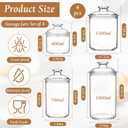 Suclain 4 Pack Acrylic Cookie Candy Jar with Lid Airtight Plastic Apothecary Jar Shatterproof Kitchen Food Storage Canister for Biscuits Snacks Coffee Beans Tea Pet Food (14oz,24oz,34oz,50oz)