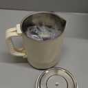 Stariver Portable Travel Kettle, 600ML Small Electric Kettle with Foldable Handle, Food Grade Stainless Steel Collapsible Water Boiler with Dual Modes, Compact Portable Kettle for RV, Camping, Beige