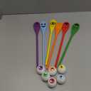 JOYIN Halloween Egg and Spoon Race Game Set; 6 Eyeballs and Spoons with Assorted Colors for Kids Adults Halloween Outdoor Fun Games, Party Favor Supplies, Classroom Activities