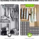 Cosy Family 12 Pack Bed Sheet Organizers and Storage, Foldable Sheet Organizer for Closet, Organizing Bedding Container Cubes for Bedsheets (Queen & King Size), Duvet Covers, Dark Grey