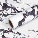 VEELIKE White Purple Marble Contact Paper for Countertops Peel and Stick Waterproof Marble Countertop Contact Paper Wide 32''x118'' Removable Matte Thick Marble Wallpaper for Walls Bathroom Table